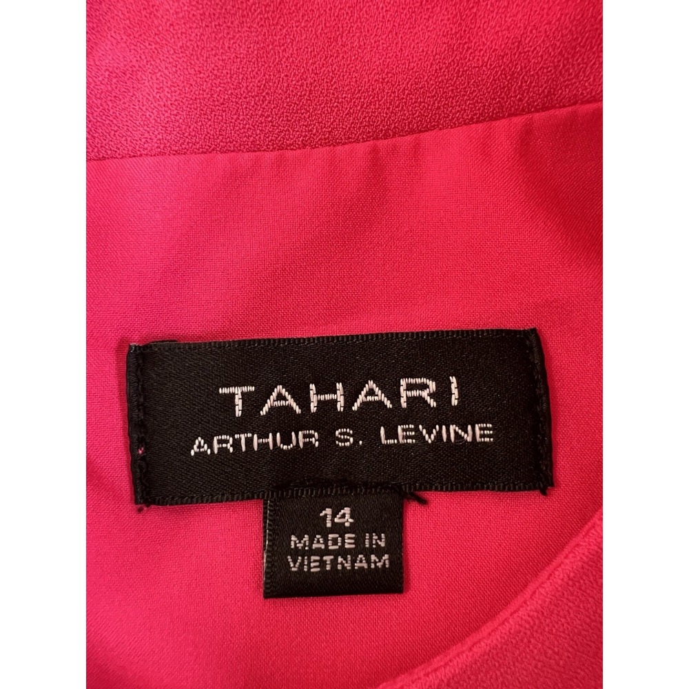 TAHARI ARTHUR S. LEVINE Dress Sz 14 Pink Women's Coquette - Picture 6 of 12
